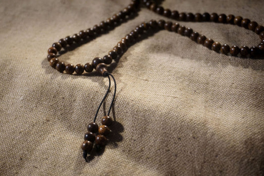 WILD INDONESIAN AGARWOOD MALA -  108 Beads x 6mm